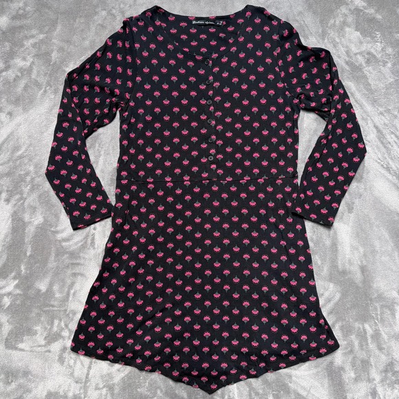 Gudrun Sjoden Dresses & Skirts - Gudrun Sjöden Black Tunic with Pink Floral Dots